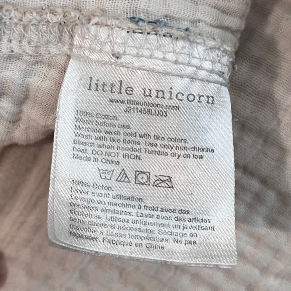 Little Unicorn 2-way Zipper Muslin Sleep Bag Wearable Blanket in Taupe Cross XL - Picture 6 of 6